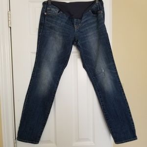 Old Navy Maternity Distress Full Panel Skinny Jean